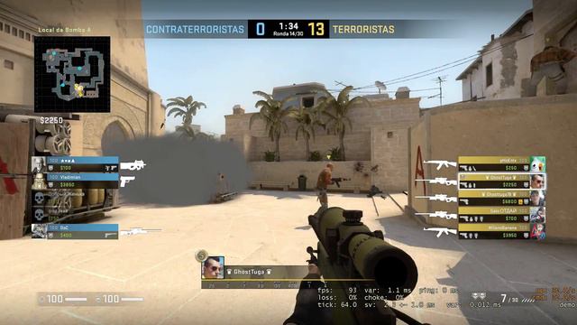 CS:GO AWP Ace on de Mirage смотреть онлайн