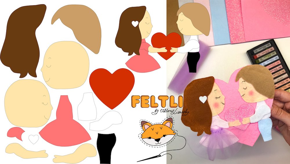 Делаем валентинку своими руками / Валентинка из фетра / Поделки из фетра на 14 февраля смотреть онлайн