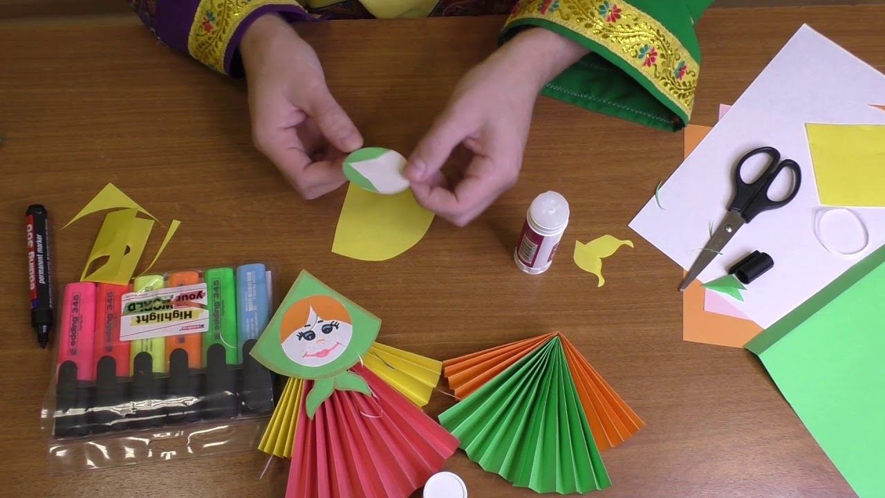 Мастер-класс по изготовлению Матрёшки из бумаги. смотреть онлайн