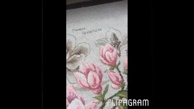 Магнолия. Вышивка крестом.Ботанические этюды смотреть онлайн