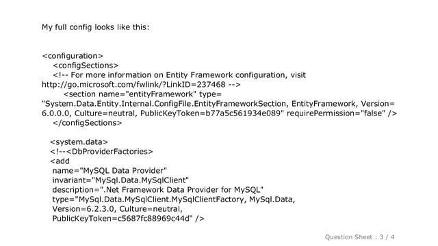 MySQL : No Entity Framework provider found for 'MySql.Data.MySqlClient' ADO.NET provider смотреть онлайн