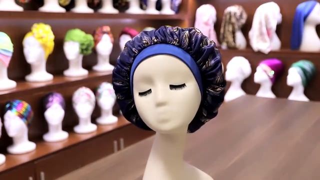 Новая женская широкая повязка для волос с металлическим принтом s шелковая шапочка мягкая ночного смотреть онлайн