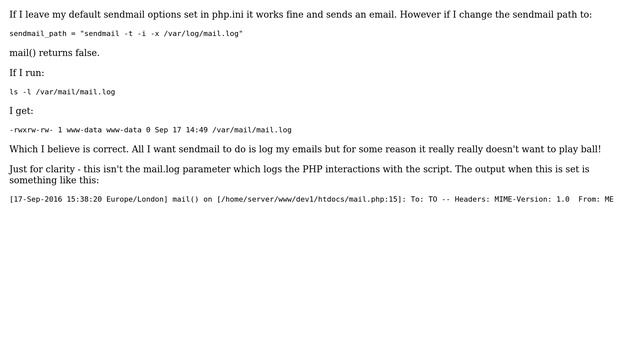 Ubuntu: Log from Sendmail and PHP смотреть онлайн