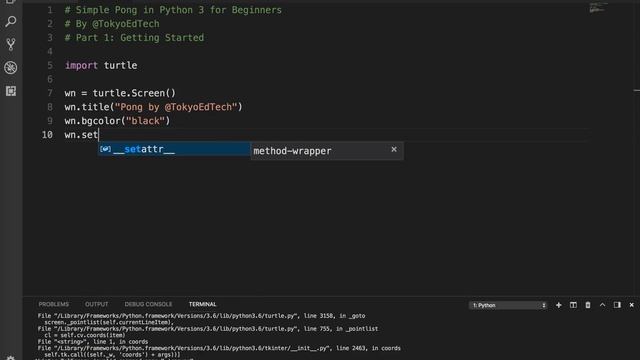 Python Game Programming Tutorial: Pong Part 1 Getting Started смотреть онлайн