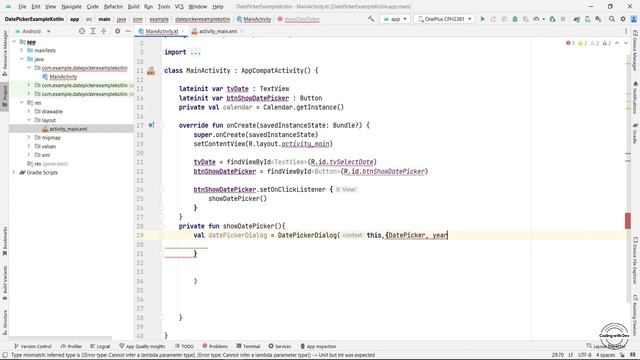 android date picker dialog example | DatePickerDialog - Android Studio Tutorial | Kotlin смотреть онлайн