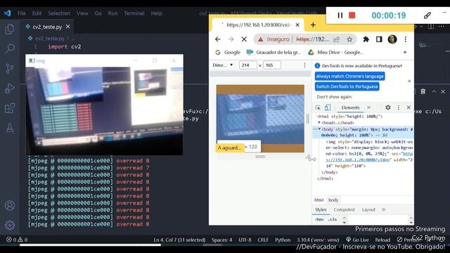 Streaming Cv2 Python Primeiras fuçadas смотреть онлайн