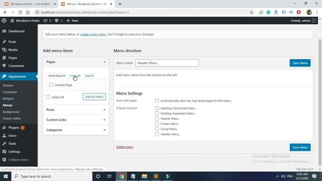 Create WordPress Dynamic Menu Hindi | How to Customize the Menu Bar in Wordpress - W3webschool смотреть онлайн