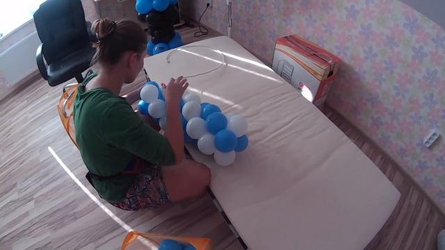 Цифра на каркасе из воздушных шаров смотреть онлайн