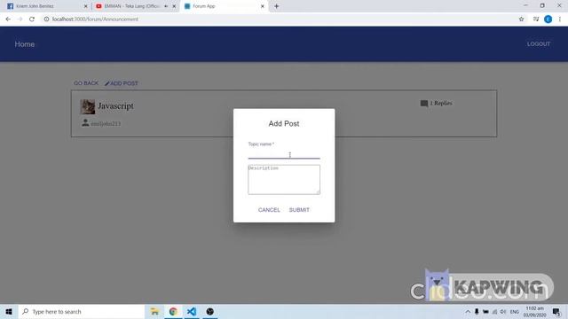 Forum App using pure REACT смотреть онлайн