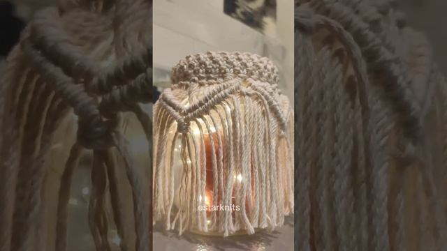 Подсвечник. Ваза. В технике макраме. Ручная работа. Плетение. Вязание. Macrame. Candles. Estarknits смотреть онлайн