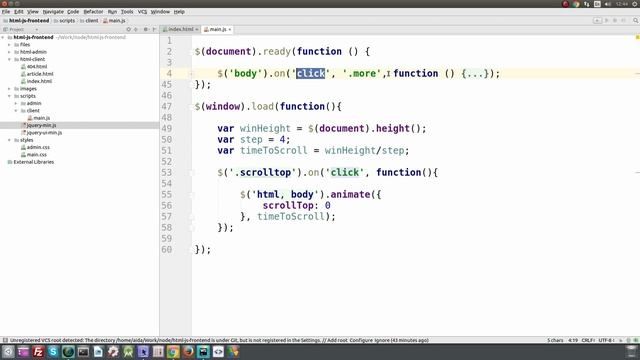 Cкрипты наружной части сайта. Скроллер и кнопка "Больше". JavaScript Front-end. Урок 4. смотреть онлайн