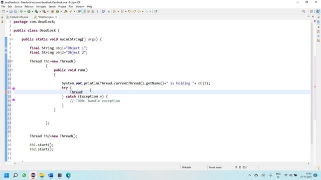 How to create Deadlock condition and Avoid Deadlock in Java Program| FAQ in Interview Java Develope смотреть онлайн