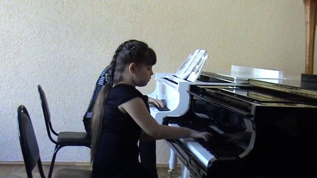 Bach piano concerto in Fminor,1st mvt.Koshel Dasha 8.5 years old.Бах концерт №5 смотреть онлайн