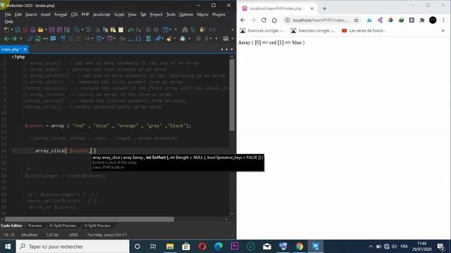 PHP Arrays return selected parts of an array array slice смотреть онлайн