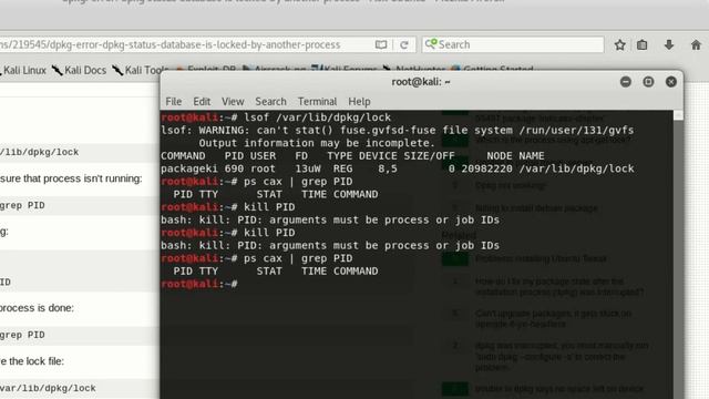 dpkg: error: dpkg status database is locked by another process смотреть онлайн