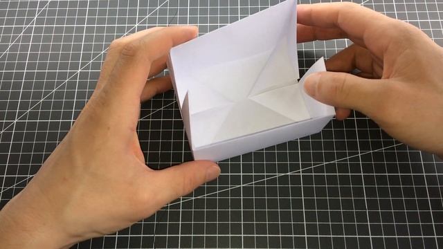 Оригами КОРОБКА. Схема сборки из бумаги а4. Сделай своими руками без клея и ножниц смотреть онлайн