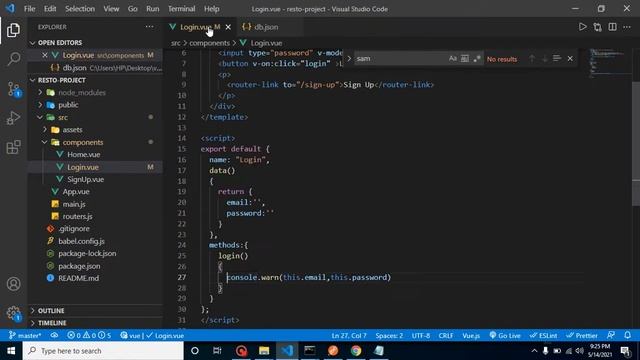 Vue js project #10 Login API integration - Restaurant App смотреть онлайн