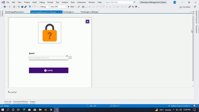 Attendance Management System | Forgot Password Form | C# смотреть онлайн