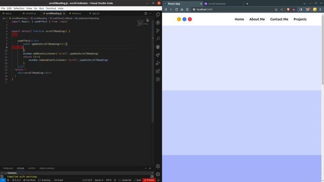 Create a Scroll Indicator Progress Bar | Beginner ReactJS project from Scratch смотреть онлайн