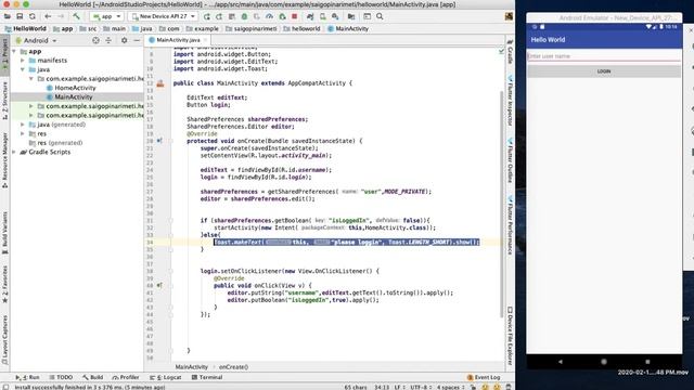 SharedPreferences real time example | Android App Development Tutorials for beginners in Telugu смотреть онлайн
