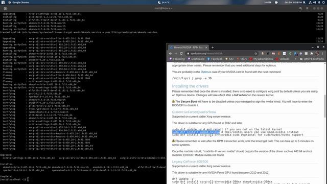 Learning Fedora part 5 Installing Nvidia Drivers Using RPM Fusion смотреть онлайн