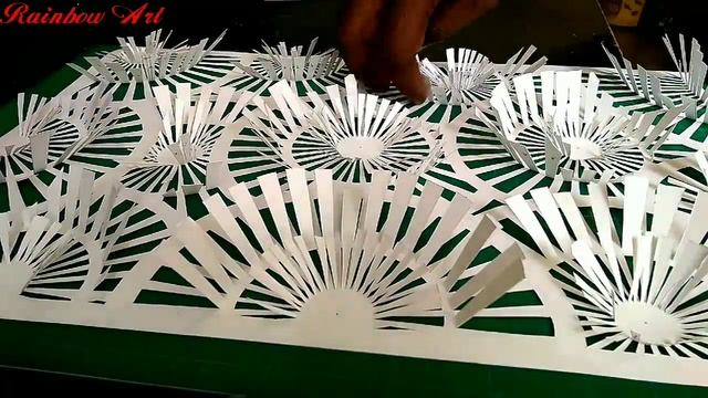 AMESING GEOMETRIC DESIN | paper cutting art | rainbow art | paper art смотреть онлайн
