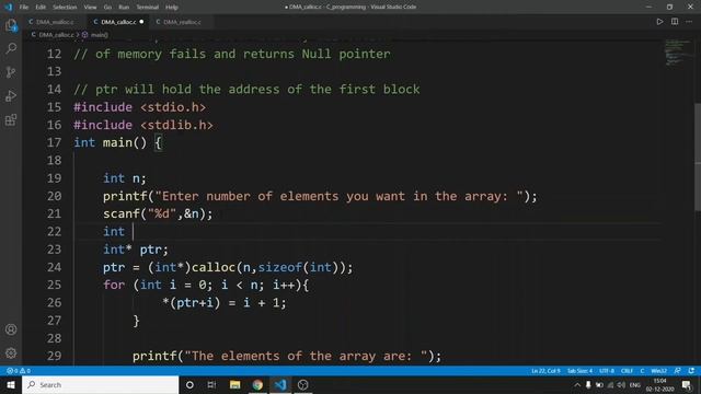 14.3 - calloc function in C programming | Dynamic memory allocation in C | C tutrorials смотреть онлайн