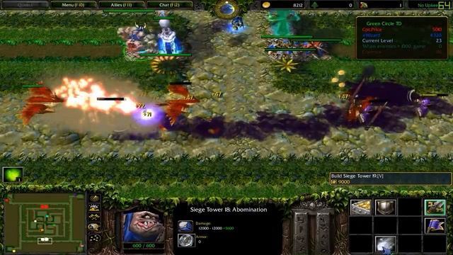WARCRAFT 3 Green Circle TD VERSION 9.9 - END THE MAP IN 2 PLAYERS смотреть онлайн