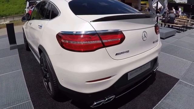 MERCEDES BENZ GLC 63S 4MATIC+ COUPE ! WHITE COLOUR ! NEW MODEL 2017 ! WALKAROUND AMG V8 BITURBO C25 смотреть онлайн