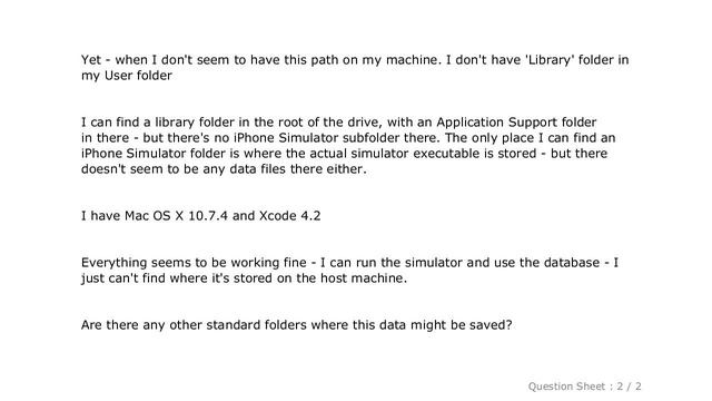 iOS : Where does the iPhone simulator save the sqllite database смотреть онлайн