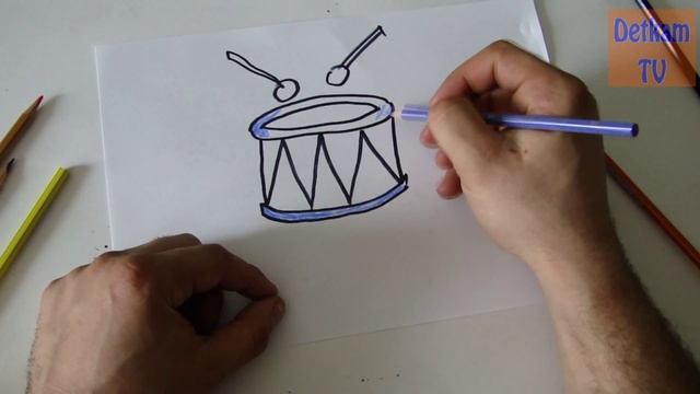 Учимся рисовать барабан смотреть онлайн