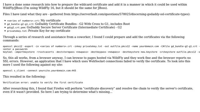 DevOps & SysAdmins: How to prepare and add Godaddy SSL wildcard certificate to Wildfly/JBoss? смотреть онлайн