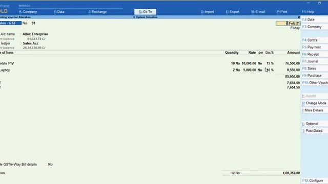 Tally Add On : Hide Amount in Sales Invoice Printing in TallyPrime Software. смотреть онлайн