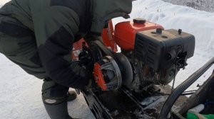 Замена ремня вариатора на мотобуксировщике.