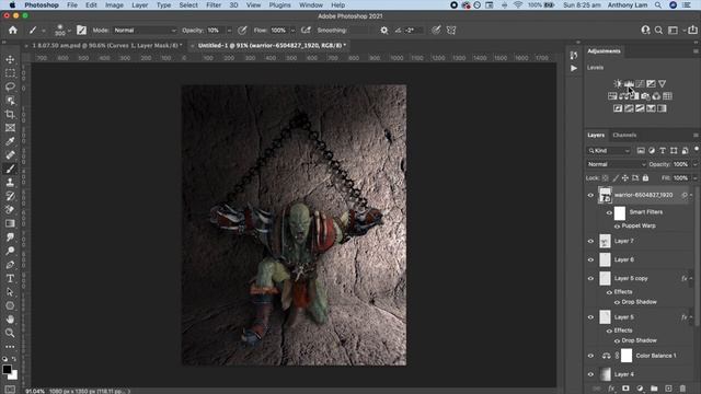 Orc Prisoner | Photoshop 2021 Composition Fantasy Art Tutorial смотреть онлайн