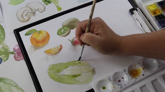 Food Sketch. Как рисовать овощи и фрукты