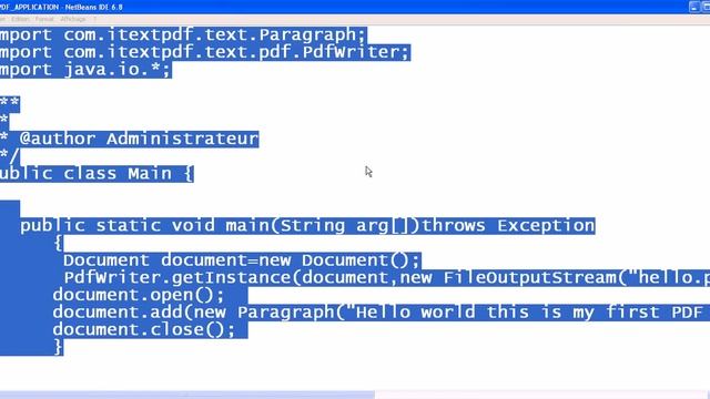 Create PDF FILE using java and netbeans ide and iText смотреть онлайн