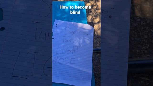 How To Become Blind Tutorial смотреть онлайн