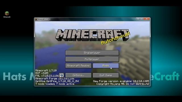 How to install Hats Mod 1.7.10 for Minecraft 1.7.10 (with download link)
