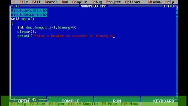 c program to convert decimal to binary || c program to convert decimal to binary using while loop смотреть онлайн