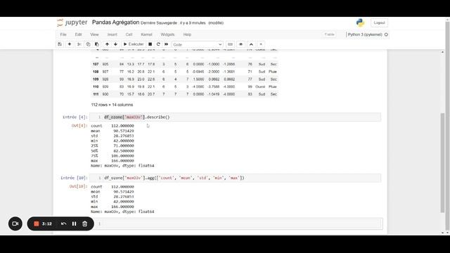 Agréger vos données avec Pandas - Méthode '.agg()' - 2/3 смотреть онлайн