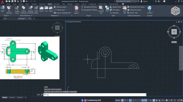 Practice design 10 | AutoCAD exercise | How to draw 3D object on AutoCAD | AutoCAD practice design смотреть онлайн