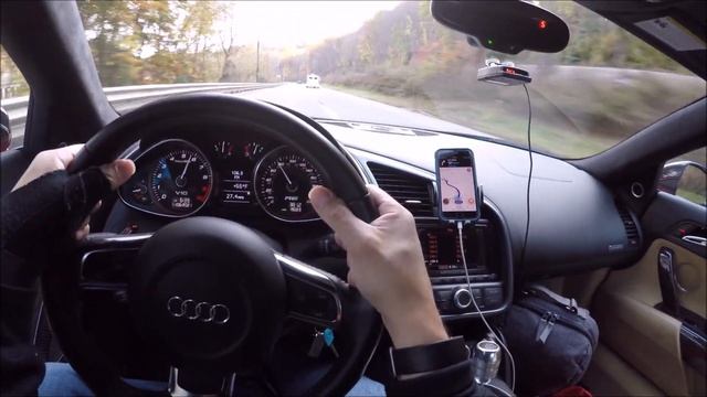 Audi R8 V10 First POV Drive Gated Manual Transmission смотреть онлайн