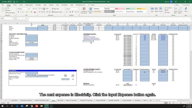 6 - ARGUS Excel Model - Expense Section смотреть онлайн
