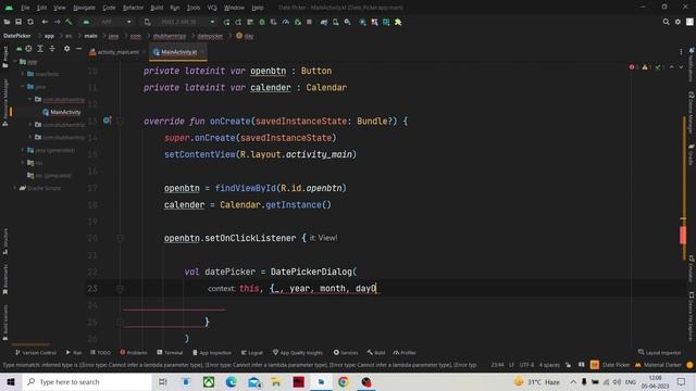 How to use Date Picker Dialog in Android Studio in Kotlin | in Hindi смотреть онлайн