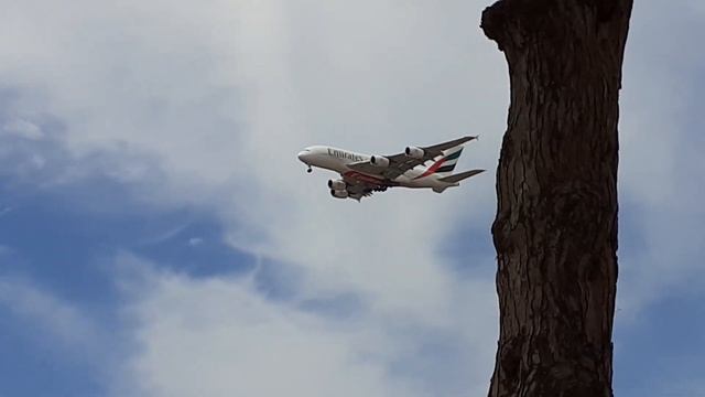 A380 Emirates arriving in Rome Fiumicino Airport on the 11th of August 2022 смотреть онлайн