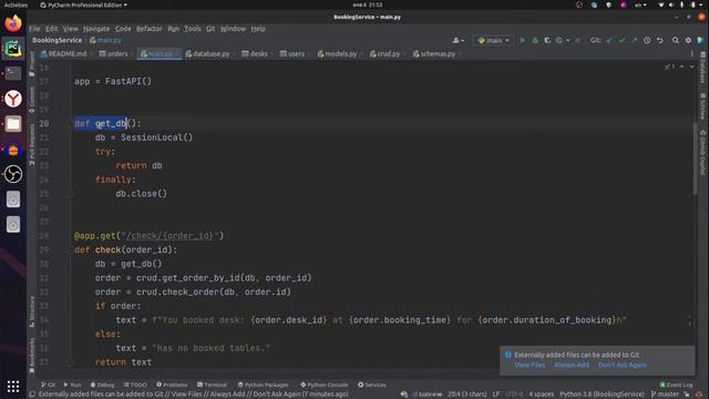 Сервис бронирования столиков на Python смотреть онлайн