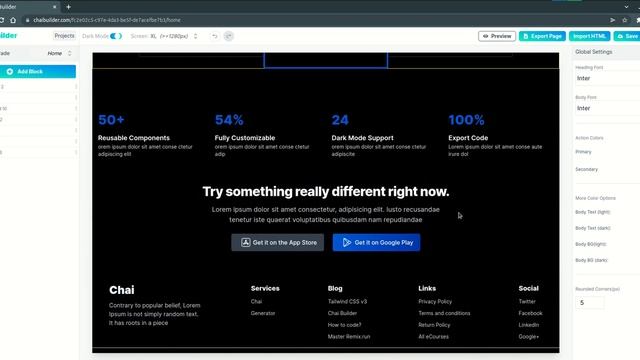Intro ChaiBuilder.com - HTML Builder for your Tailwind CSS projects смотреть онлайн