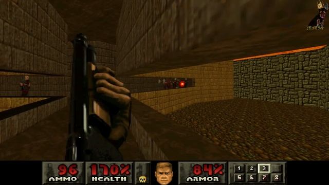 PSX Doom (GZDoom) 100% Walkthrough - Map 21 Mt. Erebus смотреть онлайн
