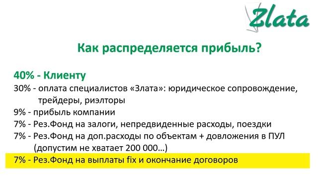Тонкости Договора Инвестора с компанией "Злата" смотреть онлайн